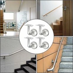 Support Main Courante Inox 304 Pour Rampe Escalier Support Mural Rampe Bois Argent 4 Pièces 6 Support Main Courante Inox 304 Pour Rampe Escalier Support Mural Rampe Bois Argent 4 Pièces -Mottetch Boutique 60572681 3