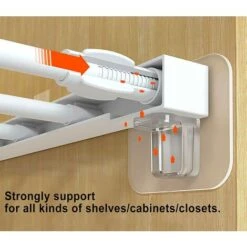 Support D'étagère Sans Poinçon - Clips D'étagères Auto-adhésifs Pour Armoires De Cuisine - Étagères à Livres - Supports De Partition Robustes - Goupille Pour Supports De Placard - Clapboard Layer-Load -Mottetch Boutique 60576685 3