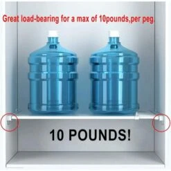 Support D'étagère Sans Poinçon - Clips D'étagères Auto-adhésifs Pour Armoires De Cuisine - Étagères à Livres - Supports De Partition Robustes - Goupille Pour Supports De Placard - Clapboard Layer-Load -Mottetch Boutique 60576685 4