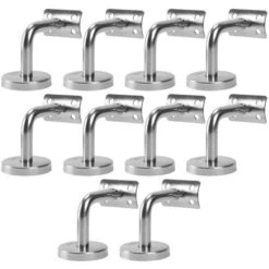 Randaco Support Main Courante 10 Pièces Inox 304 Pour Rampe Escalier Support Mural Rampe Bois Argent