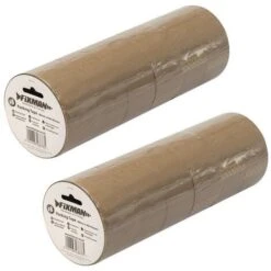 12 Rouleaux De Ruban Adhesif D'emballage Marron 48 Mm X 66 Mètres