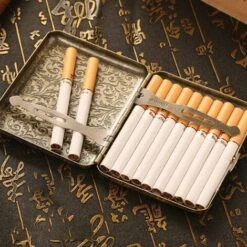 Etui à Cigarettes En Métal Etui à Cigarettes En Métal 20 Cigarettes, étui à Cigarettes Antique Gravé, Aspect élégant, Qualité Unique -Mottetch Boutique 65263862 3