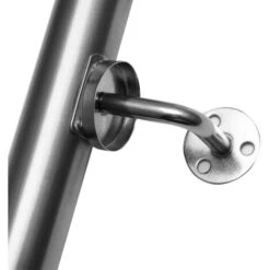 Randaco Main Courante, Inox Rampe D'escalier Rond, Intérieur & Extérieur Ø 42 Mm, Support Mural, Argenté 50cm -Mottetch Boutique 65648407 3