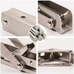 RHAFAYRE Étagère Murale Pliante De 500 Mm, Support De Pliant En Acier Inoxydable 304 Pour établi, Équerre Pliante Support, Equerre Pour Etagere Murale（2 Pièces), Argenté -Mottetch Boutique 66577160 4