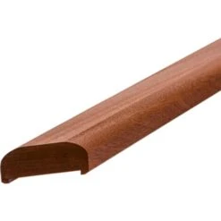 Main Courante En Acajou - Angle GAUCHE 45 ° (une Extrémité) - 197x6x3,6cm - Naturel