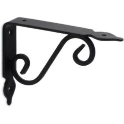 Support Pour étagère En Fer Forgé En Acier Forgée Noire Mesures 26112145mm Système De Fixation Vissé 1 Unité - Talla