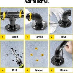 VEVOR Rampe Escalier Murale 2,4 M Main Courante Acier Carbone Garde-Corps Metal Capacite Charge 200 Kg/Tube Rambarde De 3 Tubes 32 Mm 4 Supports Muraux Pour Enfants Personnes Agees Interieur Exterieur 9 VEVOR Rampe Escalier Murale 2,4 M Main Courante Acier Carbone Garde-Corps Metal Capacite Charge 200 Kg/Tube Rambarde De 3 Tubes 32 Mm 4 Supports Muraux Pour Enfants Personnes Agees Interieur Exterieur -Mottetch Boutique 69343000 5