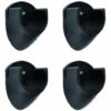 4x Support De Tringle à Visser Rond Diamètre 25mm En Plastique Meuble Penderie Armoire Garde Robe Porte Manteau, Noir