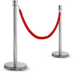 Poteaux De Guidage Chromés Avec Cordon