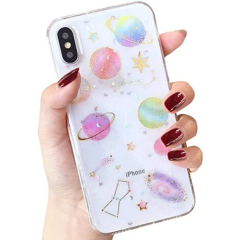 Coque Transparente Pour IPhone XR, Motif Scintillant Fait à La Main Avec étoiles De Lune Dorées, Coque Fine En TPU Souple Compatible Avec IPhone XR 6,1 Pouces 1 Coque Transparente Pour IPhone XR, Motif Scintillant Fait à La Main Avec étoiles De Lune Dorées, Coque Fine En TPU Souple Compatible Avec IPhone XR 6,1 Pouces