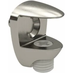 8x Taquet Métal Pour Plateau Tablette Verre Vitre Avec Vis De Réglage Finition Nickelée Support Placard Meuble Etagère Armoire Pince Fixation Réglable épaisseur Tablette 5 - 6mm -Mottetch Boutique 71435597 4