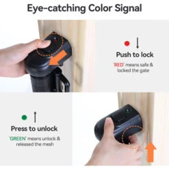 Barrière De Sécurité Enfant Extensible Barrière D'escalier Fermeture Facile H.84 X L.140 Cm Max. Noir -Mottetch Boutique 71626898 4