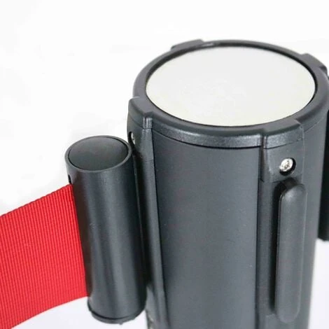 Poteaux De Balisage à Sangle Rétractable Rouge 3 Poteaux De Balisage à Sangle Rétractable Rouge – Image 3