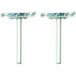 2x Support D'étagère Réglable Mural Caché Invisible Flottant En T En Acier Argenté à Visser Ajustable Métal Meuble Placard Décoration Fixation Décration DIY Maison Garage