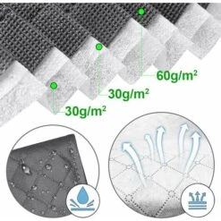 Lot De 9 Sac De Rangement Sous Vide Non Tisse XXL Gris 7 Lot De 9 Sac De Rangement Sous Vide Non Tisse XXL Gris -Mottetch Boutique 72050603 3