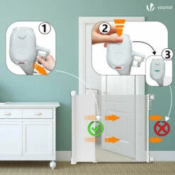 Barriere De Securite Retractable 180cm Blanc -Mottetch Boutique 72050639 3