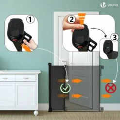 Barriere De Securite Retractable 180cm Noir -Mottetch Boutique 72050642 3