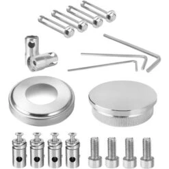 Froadp 80cm Mains Courantes à Angle Réglable, Rampe D'escalier En Acier Inoxydable, Rambarde Avec Anneau à Billes Et 2 Poteaux, Garde-corps à Tige Pour Escalier Balcon Terrasse Parapet(3 Crossbar) 7 Froadp 80cm Mains Courantes à Angle Réglable, Rampe D'escalier En Acier Inoxydable, Rambarde Avec Anneau à Billes Et 2 Poteaux, Garde-corps à Tige Pour Escalier Balcon Terrasse Parapet(3 Crossbar) -Mottetch Boutique 72872643 3