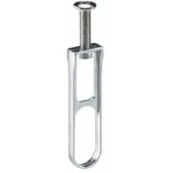 Support De Tringle Ovale 15,5 X 31mm En Fonte De Zinc Nikelé à Visser Sous L'étagère Avec Vis Spéciale M6 X 25 Armoire Dressing Penderie Vêtement Garde Robe Placard Support