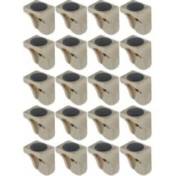 20x Taquet En Alliage Zingué à Visser Ø4mm Avec Revêtement Amortisseur En Plastique Pour Tous Les Types De Tablettes Finition Nickelée Plateau Bois Verre Vitre Meuble Placard Etagère Armoire Support F