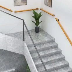 Main Courante D'escalier Ronde En Bois Massif—50 Cm Trousse D'outils Complète, Garde-Corps Antidérapants Pour L'intérieur De La Maison, Mains Courantes En Bois Sûres Pou ,Lefou -Mottetch Boutique 75167250 4