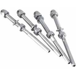 50 Pièces Tendeur De Cable De Garde-Corps De Main Courante En Acier Inoxydable, Embout De Goujon De Fileté Pour De Cable De 1/8 Pouce (50 Paquets)-KoleZ -Mottetch Boutique 75513370 3