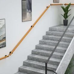 Main Courante D'escalier Ronde En Bois Massif—50 Cm Trousse D'outils Complète, Garde-Corps Antidérapants Pour L'intérieur De La Maison, Mains Courantes En Bois Sûres Pou,Seuçais 9 Main Courante D'escalier Ronde En Bois Massif—50 Cm Trousse D'outils Complète, Garde-Corps Antidérapants Pour L'intérieur De La Maison, Mains Courantes En Bois Sûres Pou,Seuçais -Mottetch Boutique 75528389 5