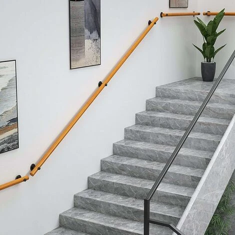 Main Courante D'escalier Ronde En Bois Massif—50 Cm Trousse D'outils Complète, Garde-Corps Antidérapants Pour L'intérieur De La Maison, Mains Courantes En Bois Sûres Pou,Seuçais 5 Main Courante D'escalier Ronde En Bois Massif—50 Cm Trousse D'outils Complète, Garde-Corps Antidérapants Pour L'intérieur De La Maison, Mains Courantes En Bois Sûres Pou,Seuçais – Image 5