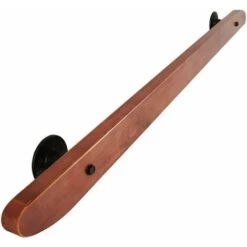 Kit Complet De Main Courante, Main Courante En Bois, Barres De Support De Couloir De Main Courante Antidérapante Pour Loft Intérieur, 2 Bases En Fer Forgé (Size : 50cm),Seuçais