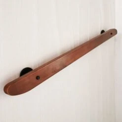 Kit Complet De Main Courante, Main Courante En Bois, Barres De Support De Couloir De Main Courante Antidérapante Pour Loft Intérieur, 2 Bases En Fer Forgé (Size : 50cm),Seuçais -Mottetch Boutique 75528398 3