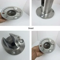 Edelstahl-Glasgeländerpfosten Runder Schwimmbad-Geländerpfosten Dicke Basis Ohne Handlauf Glaspfosten Vom Boden Bis Zur Decke (160 Mm), 13Thirteen -Mottetch Boutique 75591484 4