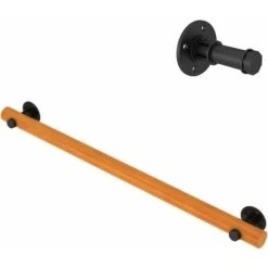 Runder Treppenhandlauf Aus Massivholz - 50 Cm Komplettes Werkzeugset, Rutschfeste Geländer Für Den Innenbereich, Sichere Handläufe Aus Holz Für ,13Thirteen