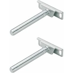 2x Support D'étagère Réglable Mural Caché Invisible Flottant En T En Acier Galvanisé à Visser Ajustable Métal Meuble Placard Décoration Fixation Décoration DIY Maison Garage Taquet Tablette, 112 X 20m
