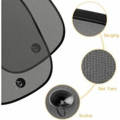 Pare Soleil Voiture Bébé/Enfant, Universelle Pour Pare-Soleil Fenêtre De Voiture , Protection UV/Chaleur Pour Offre Une Protection UV Maximale Pour Bébé, Adultes,Chien (2 Pièces) -Mottetch Boutique 76980886 3