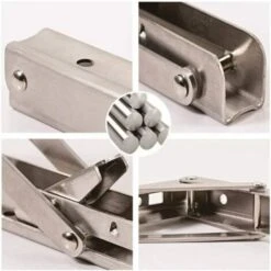 Étagère Murale Pliante De 500 Mm, Support De Pliant En Acier Inoxydable 304 Pour établi, Équerre Pliante Support, Equerre Pour Etagere Murale（2 Pièces), Argenté -Mottetch Boutique 78572880 4