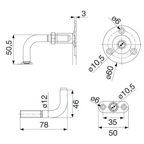 Support De Rampe à Visser Coudé Réglable De 84 à 94 Mm - TORBEL - 9930041 2 Support De Rampe à Visser Coudé Réglable De 84 à 94 Mm - TORBEL - 9930041 – Image 2