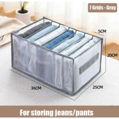 Botes De Rangement Pliables Pour Jeans, Organiseur De Placard, Diviseur De Tiroir, T-shirt, Sous-vêtements,SN0596