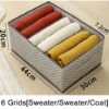 Gros Pull Jeans De Vêtements Botes De Rangement Dortoir Armoire Placard Tiroir Organisateur T-Shirt Pantalon Vêtements Séparation Bote,Big 6 Grids