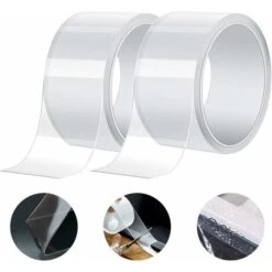 3m × 5cm PVC Cuisine Coin Ligne étanche Bande, Acrylique Mur Calfeutrer Strip, Adhésif D'étanchéité Ruban (Paquet De 2, Transparent)