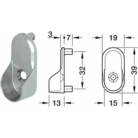 4x Support De Tringle à Visser Ovale Ouvert Avec Tenons Ø5mm Diamètre Intérieur 15mm Finition Nickelée Meuble Penderie Armoire Placard Garde Robe Porte Manteau Veste Vêtement 2 4x Support De Tringle à Visser Ovale Ouvert Avec Tenons Ø5mm Diamètre Intérieur 15mm Finition Nickelée Meuble Penderie Armoire Placard Garde Robe Porte Manteau Veste Vêtement – Image 2
