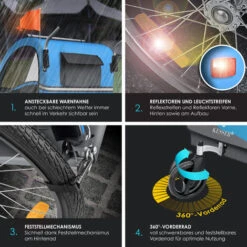 KESSER® Remorque Pour Enfants Remorque De Vélo Sport-RX 2en1 Fonction De Running Remorque De Vélo Pour Enfants + Ceinture De Sécurité 5 Points 360°- Roue Avant Jogger Poussette Vélo , Bleu 8 KESSER® Remorque Pour Enfants Remorque De Vélo Sport-RX 2en1 Fonction De Running Remorque De Vélo Pour Enfants + Ceinture De Sécurité 5 Points 360°- Roue Avant Jogger Poussette Vélo , Bleu -Mottetch Boutique 80429228 4