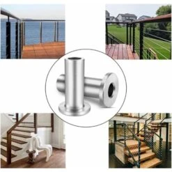 MINKUROW 20 Pcs Manchons De Protection En Acier Inoxydable Pour Garde-Corps De Câble 1/8 Pouce 5/32 Pouce 3/16 Pouce Poteaux En Bois, Balustrade De Bricolage -Mottetch Boutique 80715077 5