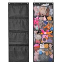 Rangement Pour Animaux En Peluche, Sac Organisateur Au-dessus De La Porte Pour Peluches, Jouets Pour Enfants, Accessoires Pour Bébé, Support De Rangement Suspendu Pour Chambre D'enfant, Salle De Bain, -Mottetch Boutique 80873490 3