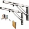 AIDUCHO Étagère Murale Pliante De 600 Mm 2 Pièces, Cadre De Support D'étagère De Garage, Support De Support Pliant En Acier Inoxydable Pour établi, 200KG Porteur (sans Planche De Bois)