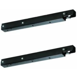 2x Equerre Pliante Longueur D'épaule 300mm En Acier Support étagère Table Bar Console Escamotable Pliable Décoration Multifonction Maison, Noir -Mottetch Boutique 81256253 3