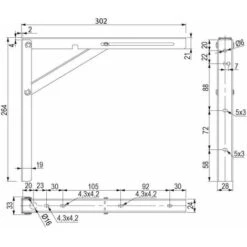 2x Equerre Pliante Longueur D'épaule 300mm En Acier Support étagère Table Bar Console Escamotable Pliable Décoration Multifonction Maison, Noir -Mottetch Boutique 81256253 4
