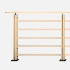 NERO Traverses - Kit Garde-corps 2m Prêt à Poser En Hêtre