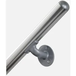 INOLINE - Kit Main Courante Murale En Aluminium + Supports De Fixation - Coloris Alu