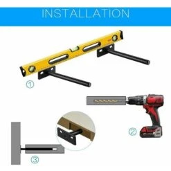 4Pcs Support D'Étagère Flottante, Support D'Étagère Invisible En Métal, Support D’ Étagère Caché Robuste, Support Pour Étagère En Bois Invisible（10mm），Superma -Mottetch Boutique 83761321 3