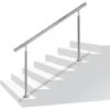 AUFUN Rampe D'escalier En Acier Inoxydable Pour Escaliers, Intérieur Et Extérieur, Balcon, Couleur Argent, Longueur 80 Cm, Sans Traverses